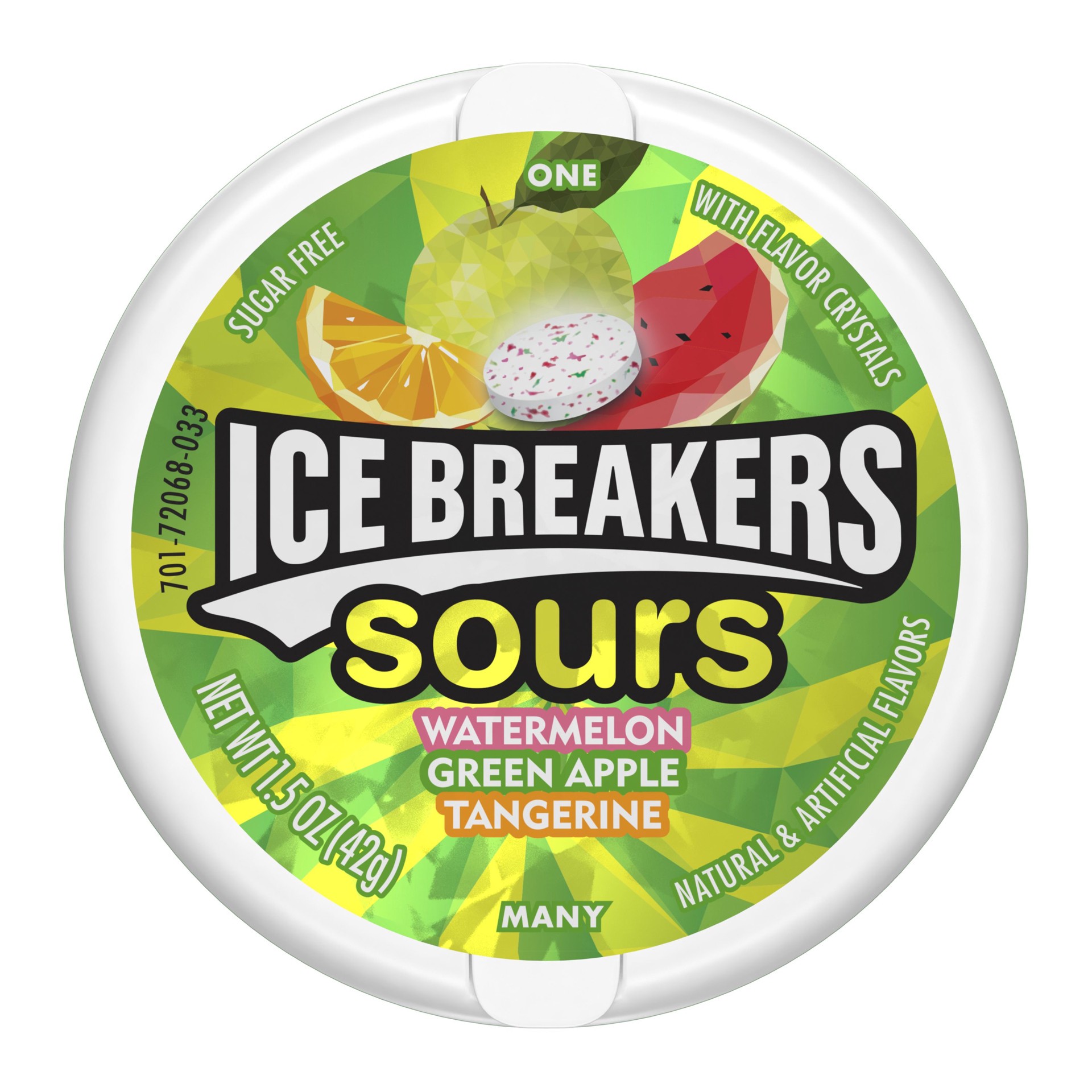 slide 1 of 1, ICE BREAKERS Watermelon, Green Apple, Tangerine Mints, 1 ct