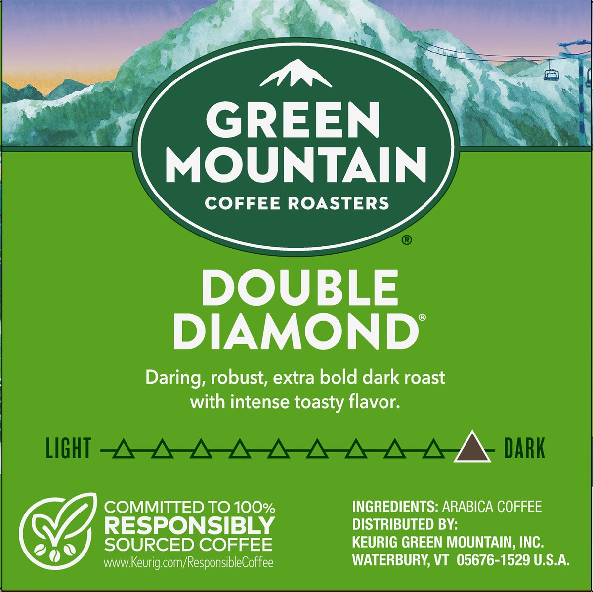 slide 6 of 7, Green Mountain Coffee Roasters K-Cup Pods Double Diamond Dark Roast 100% Arabica Coffee Pods - 12 ct, 12 ct