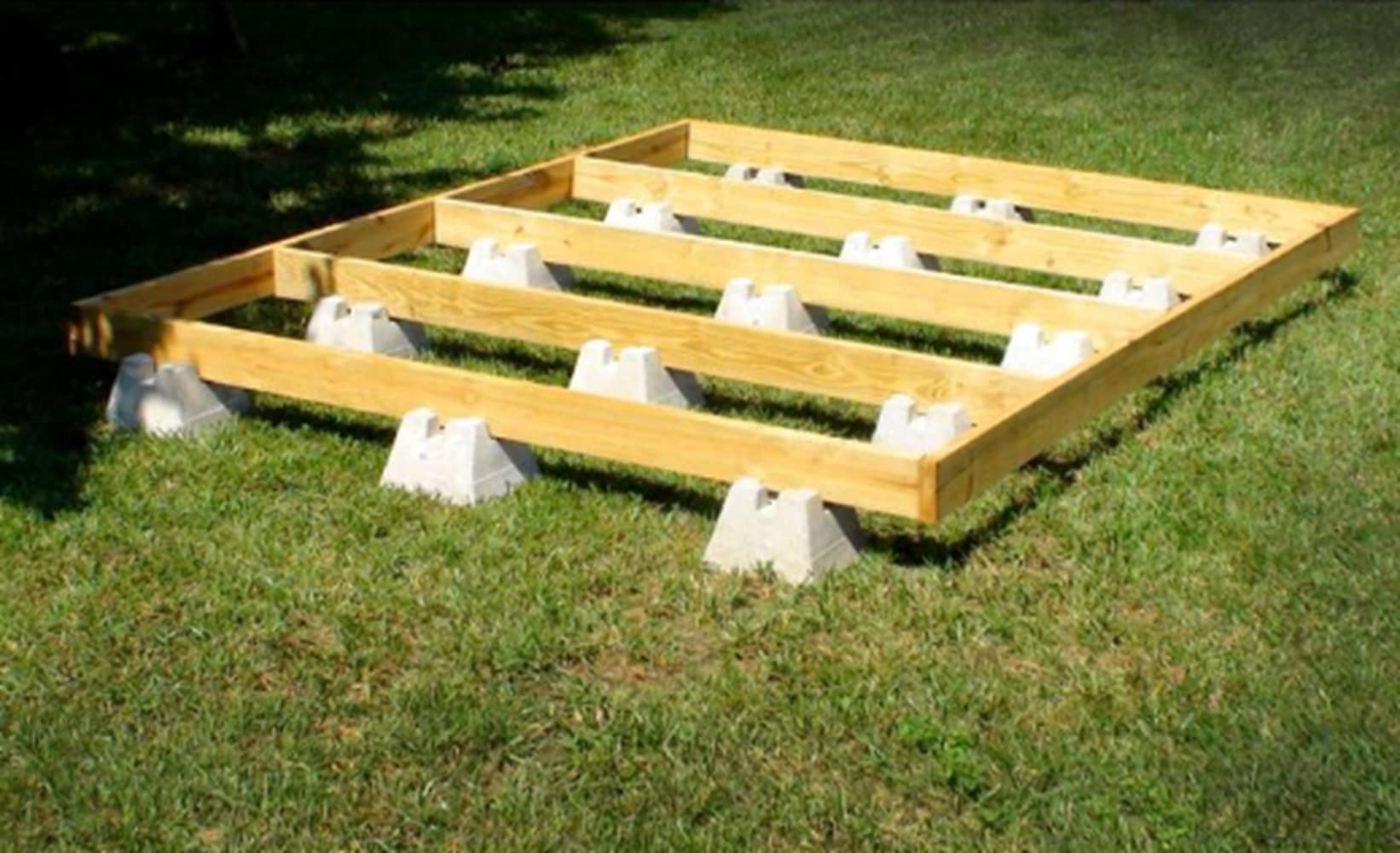 slide 3 of 4, QUIKRETE 10-in W x 10-in H x 10-in L Concrete Deck Block, 1 ct