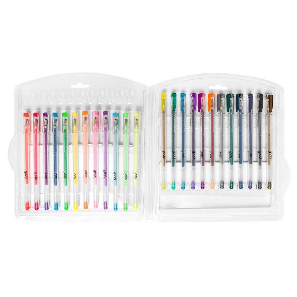 slide 4 of 4, Color & Glitter Color Gel Pens Multicolor-24 Pack - Yoobi, 24 ct