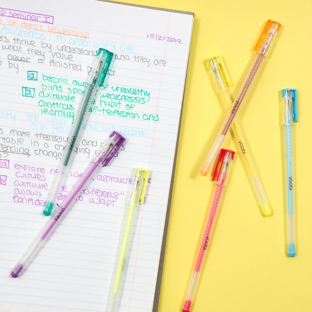 slide 3 of 4, Color & Glitter Color Gel Pens Multicolor-24 Pack - Yoobi, 24 ct