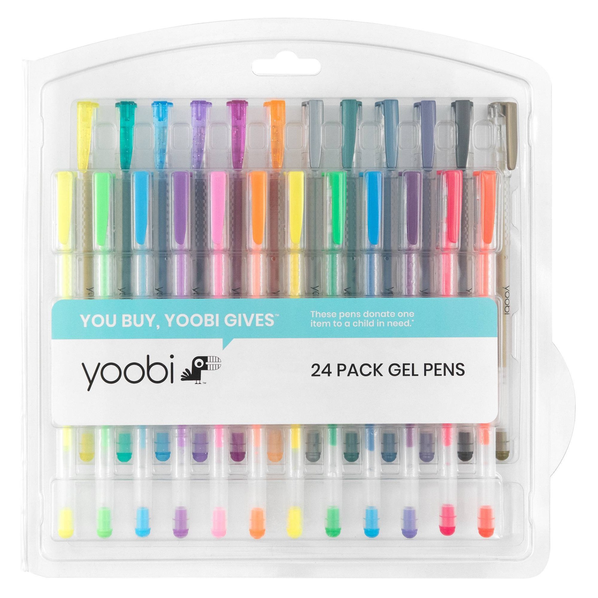 slide 1 of 4, Color & Glitter Color Gel Pens Multicolor-24 Pack - Yoobi, 24 ct