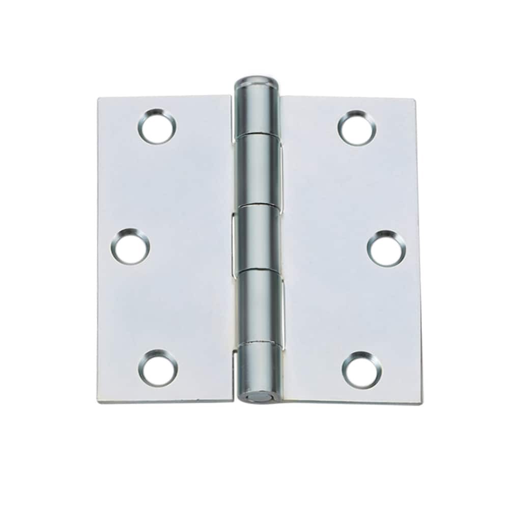 slide 6 of 6, RELIABILT 3-in H Square Silver Mortise Interior/Exterior Door Hinge, 1 ct
