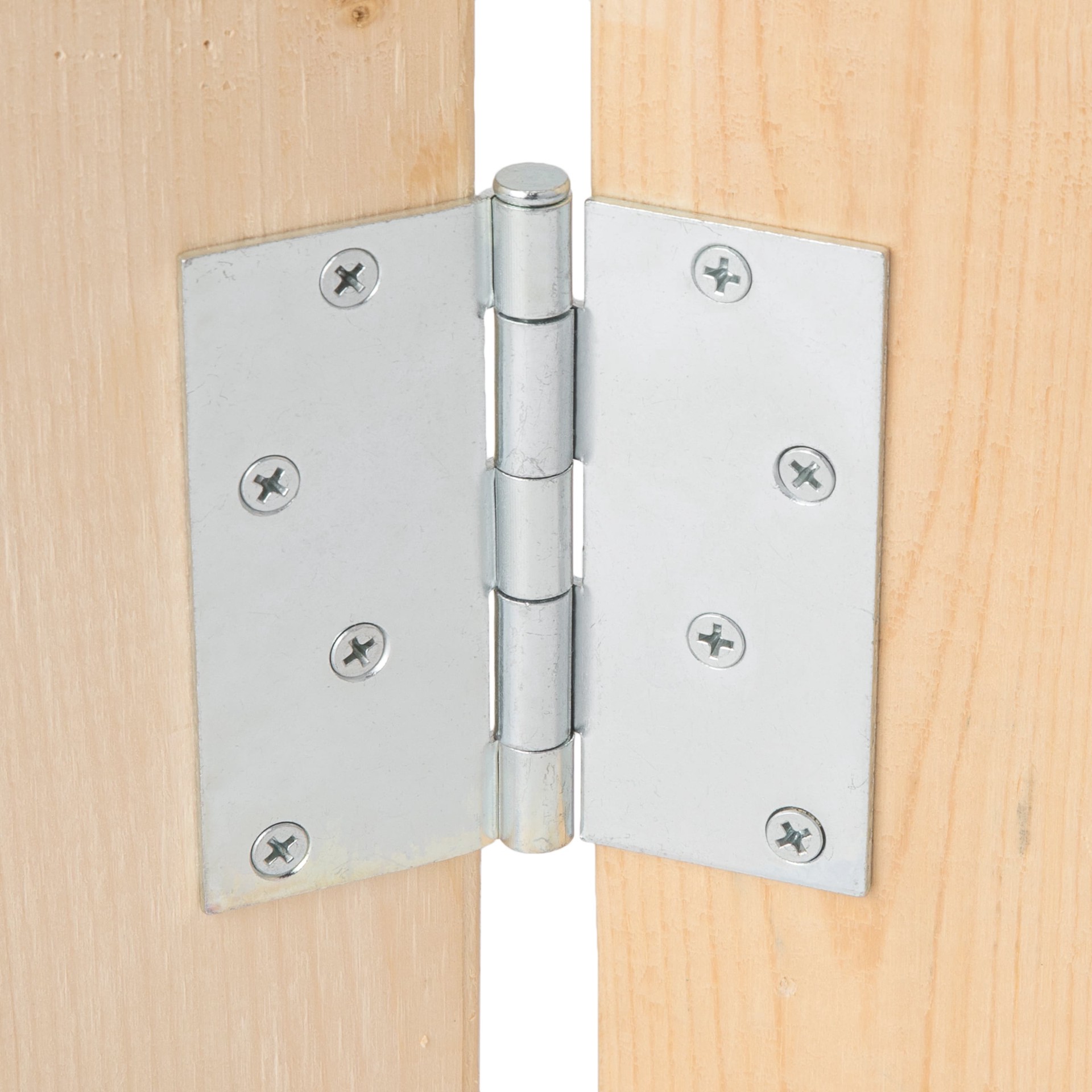 slide 2 of 6, RELIABILT 4-in H Square Silver Mortise Interior/Exterior Door Hinge, 1 ct