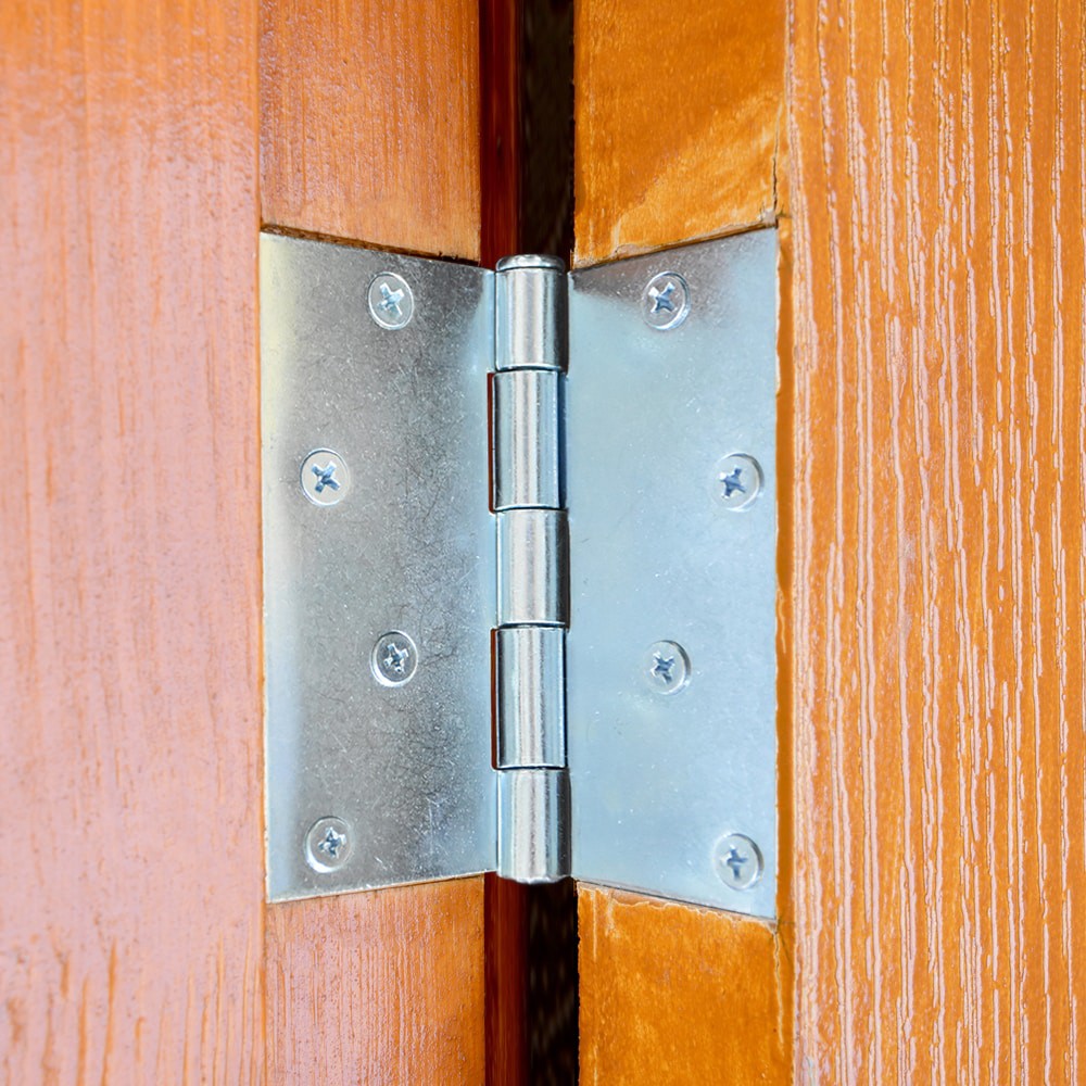 slide 5 of 6, RELIABILT 4-in H Square Silver Mortise Interior/Exterior Door Hinge, 1 ct