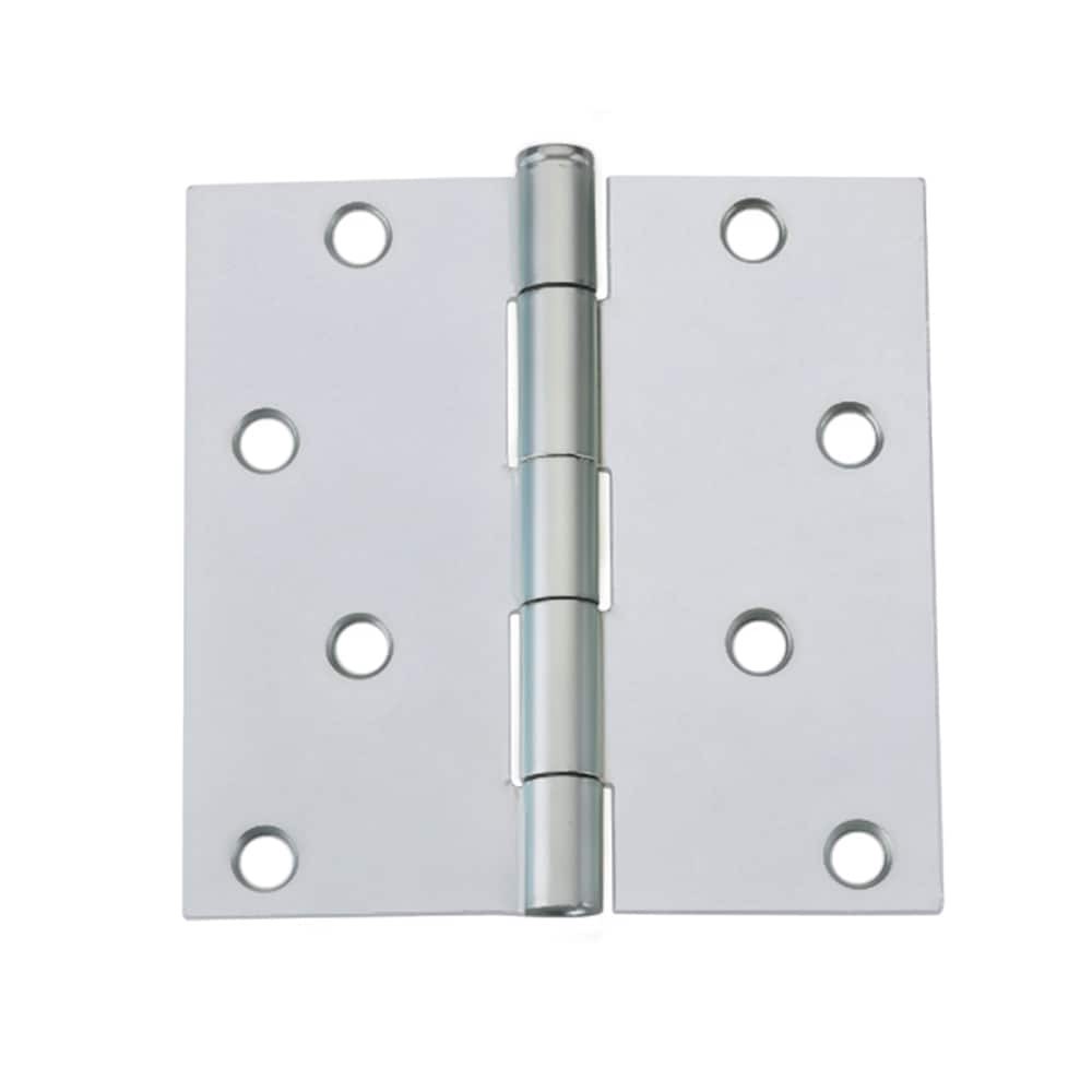 slide 6 of 6, RELIABILT 4-in H Square Silver Mortise Interior/Exterior Door Hinge, 1 ct