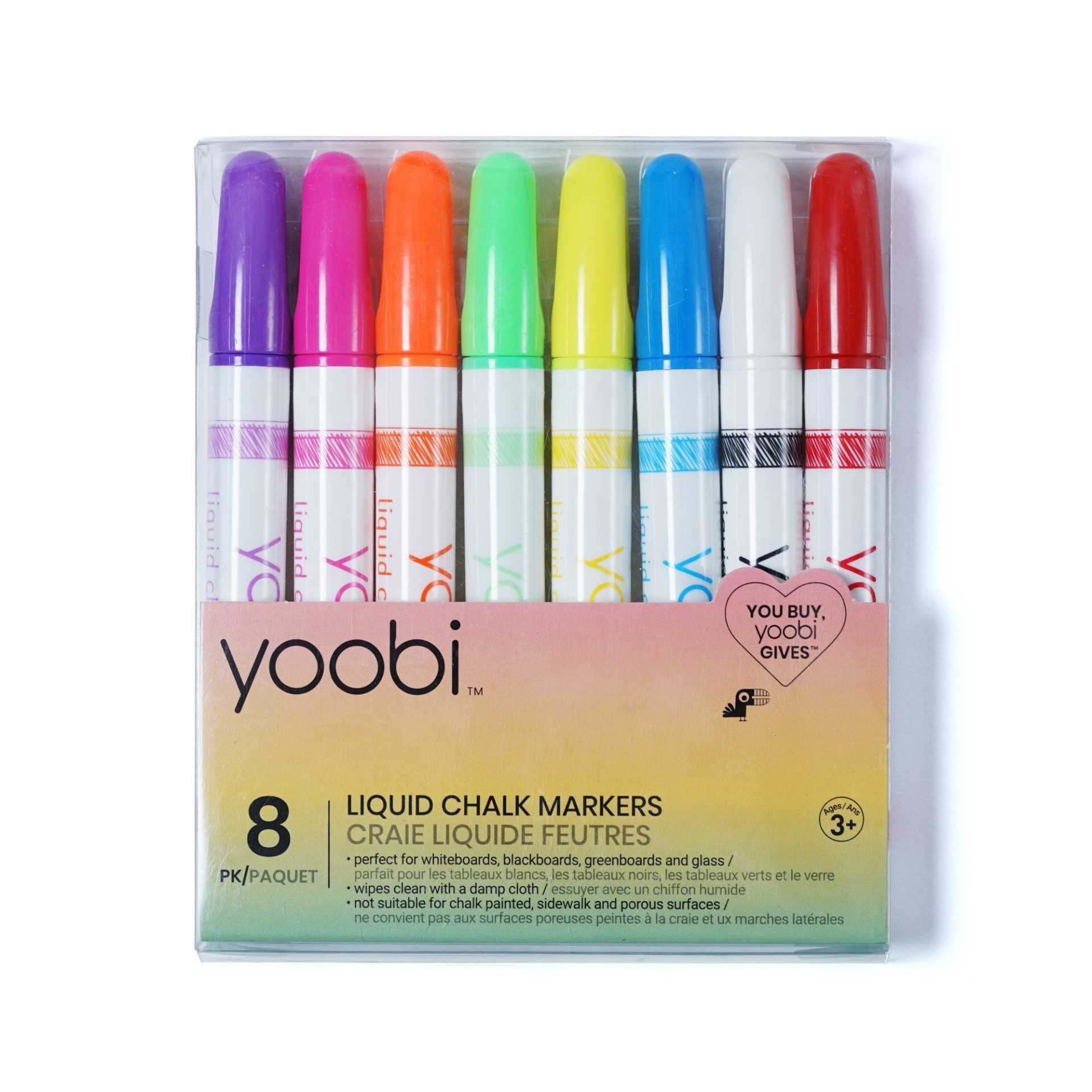 slide 1 of 3, Liquid Chalk Markers - Multicolor, 8 Pack - Yoobi, 8 ct