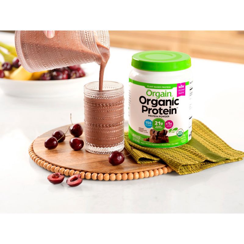 slide 2 of 10, Orgain Organic Vegan Plant Based Protein Powder - Creamy Chocolate Fudge - 16.32oz, 16.32 oz