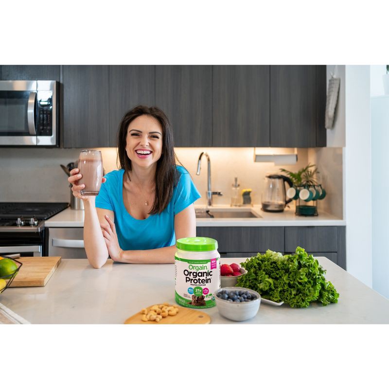 slide 10 of 10, Orgain Organic Vegan Plant Based Protein Powder - Creamy Chocolate Fudge - 16.32oz, 16.32 oz