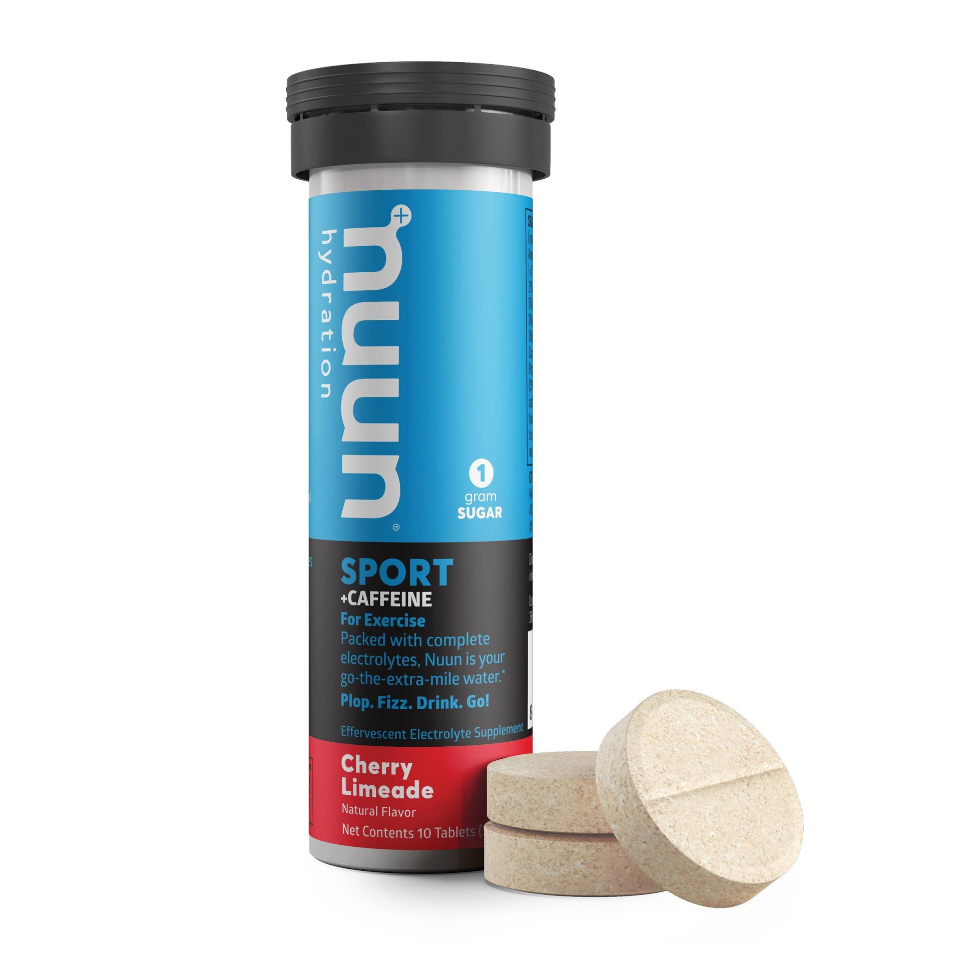slide 1 of 3, Nuun Hydration Sport + Caffeine Drink Tabs - Cherry Limeade, 10 ct