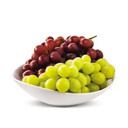 Fresh Green and Red Seedless Grapes - 2lbs Bag