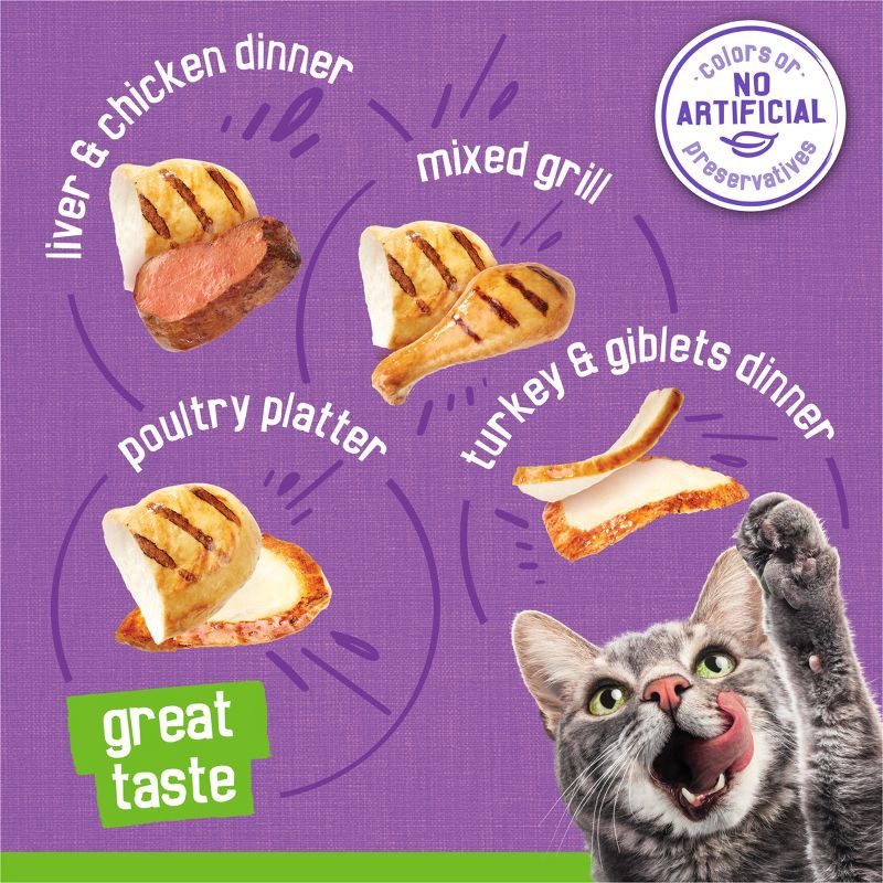 slide 4 of 12, Purina Friskies Paté with Liver and Turkey Flavor Wet Cat Food Poultry Favorites - 5.5oz/32ct Variety Pack, 32 ct; 5.5 oz