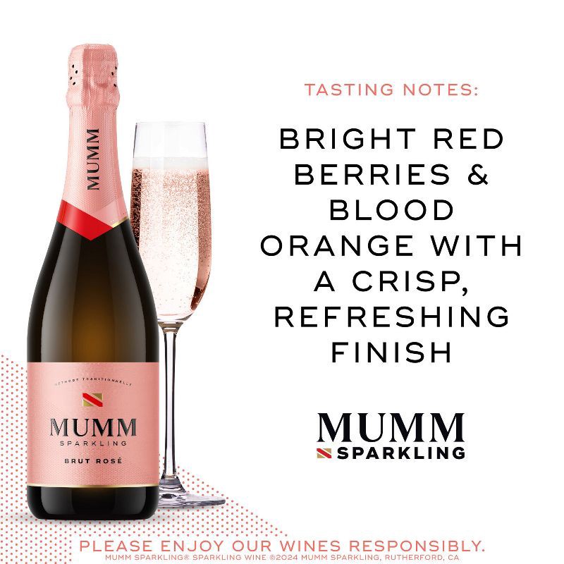 slide 2 of 7, Mumm Napa Mumm Sparkling Brut Rosé - 750ml Bottle, 750 ml