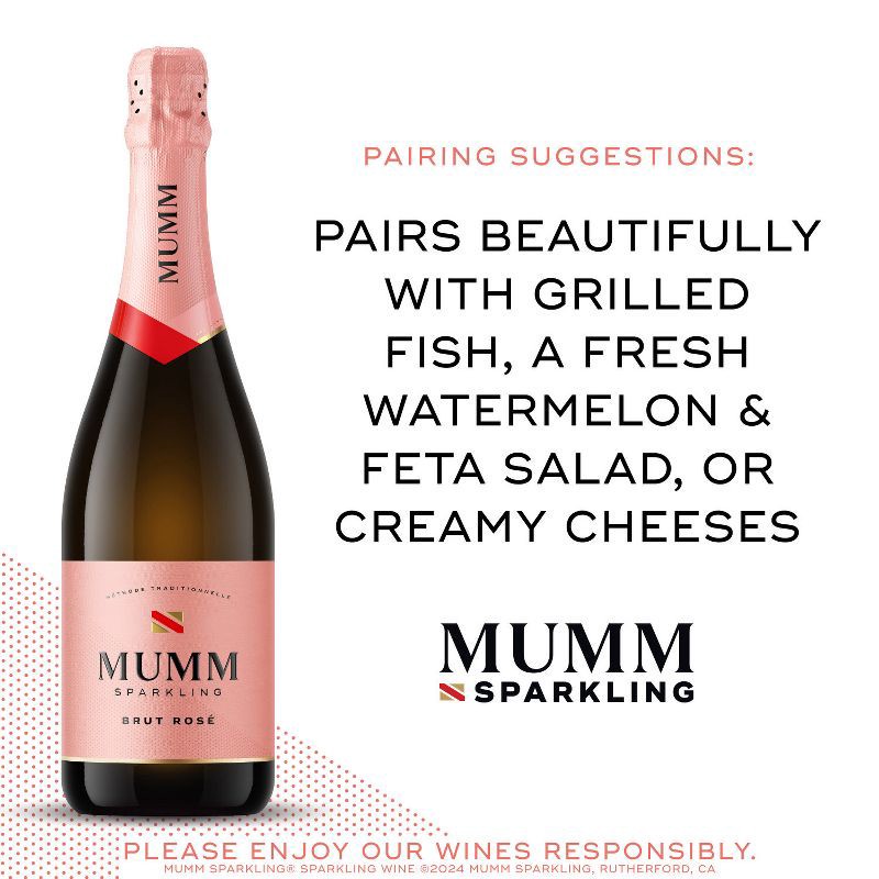 slide 3 of 7, Mumm Napa Mumm Sparkling Brut Rosé - 750ml Bottle, 750 ml