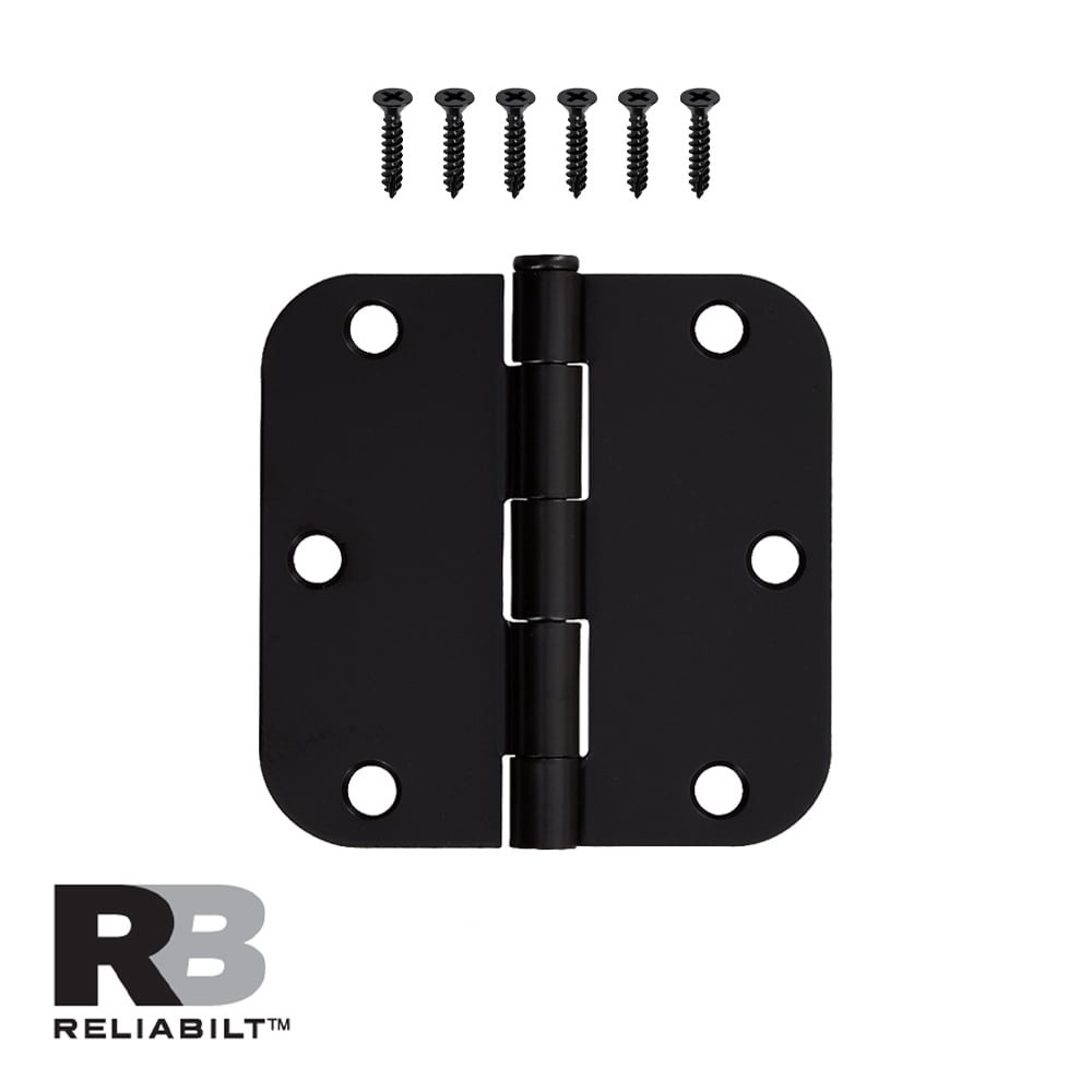 slide 2 of 6, RELIABILT 3-1/2-in H x 5/8-in Radius Oil-Rubbed Bronze Mortise Interior Door Hinge, 1 ct