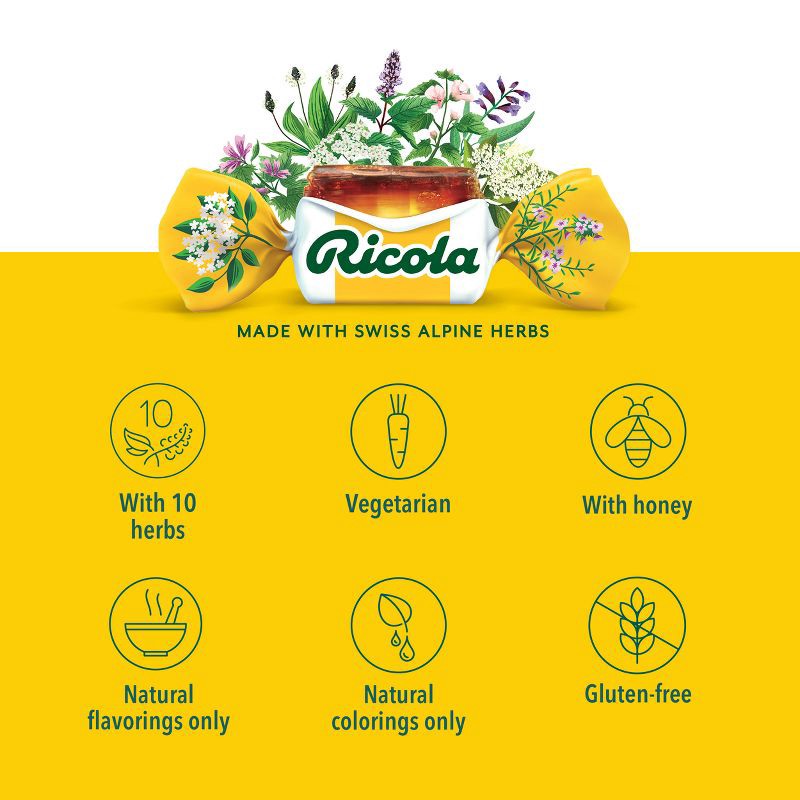 slide 4 of 10, Ricola Cough Drops - Honey Herb - 45ct, 45 ct