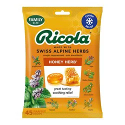 Ricola Honey Herb Menthol Cough Drops - 45ct