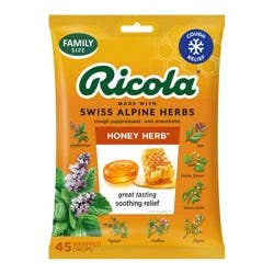 Ricola Honey Herb Menthol Cough Drops - 45ct