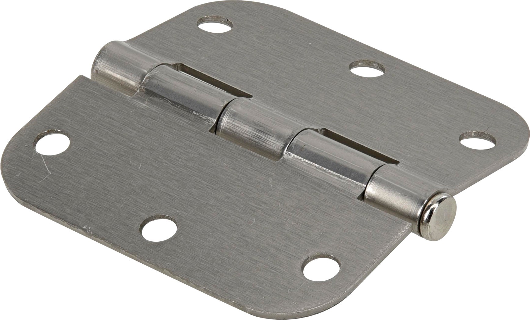 slide 4 of 6, RELIABILT 3-1/2-in H x 5/8-in Radius Satin Nickel Mortise Interior Door Hinge, 1 ct