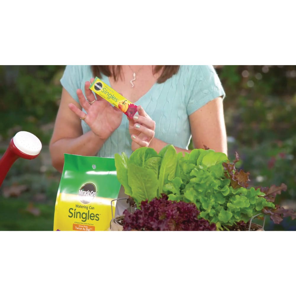 slide 3 of 6, Miracle-Gro Watering Can Singles 24-Count 24-8-16 Water-soluble All-purpose Food, 1 ct