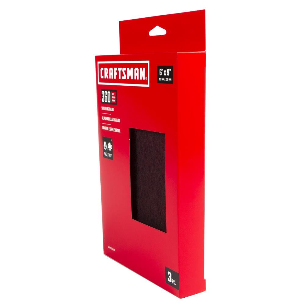 slide 4 of 6, CRAFTSMAN Refinishing pad 6-in x 9-in, 1 ct