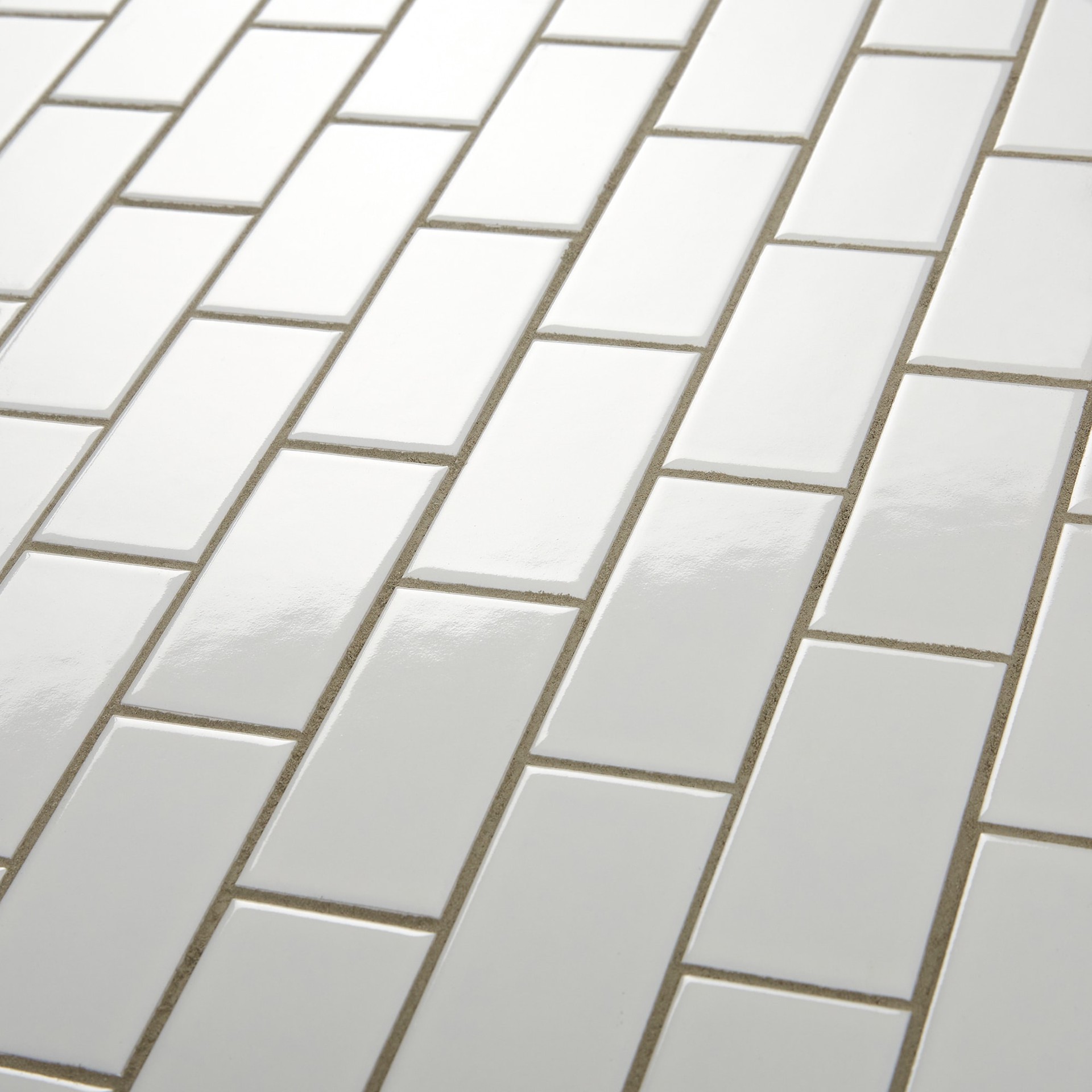 slide 2 of 6, Satori Hudson Brilliant White 12-in x 12-in Glossy Porcelain Subway Mosaic Wall Tile ( 0.74-sq ft Piece ), 1 ct