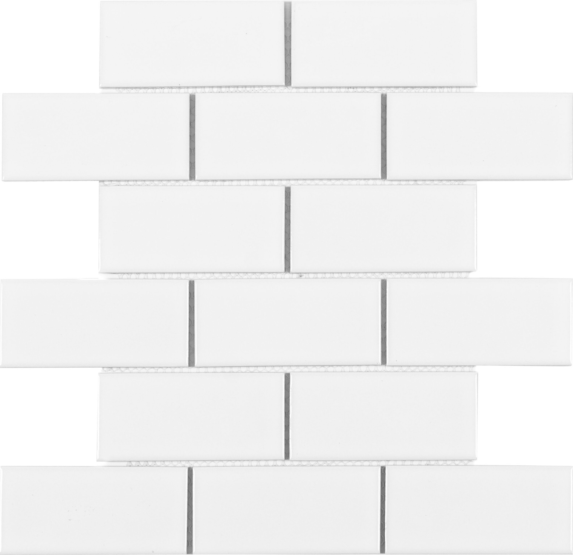 slide 6 of 6, Satori Hudson Brilliant White 12-in x 12-in Glossy Porcelain Subway Mosaic Wall Tile ( 0.74-sq ft Piece ), 1 ct