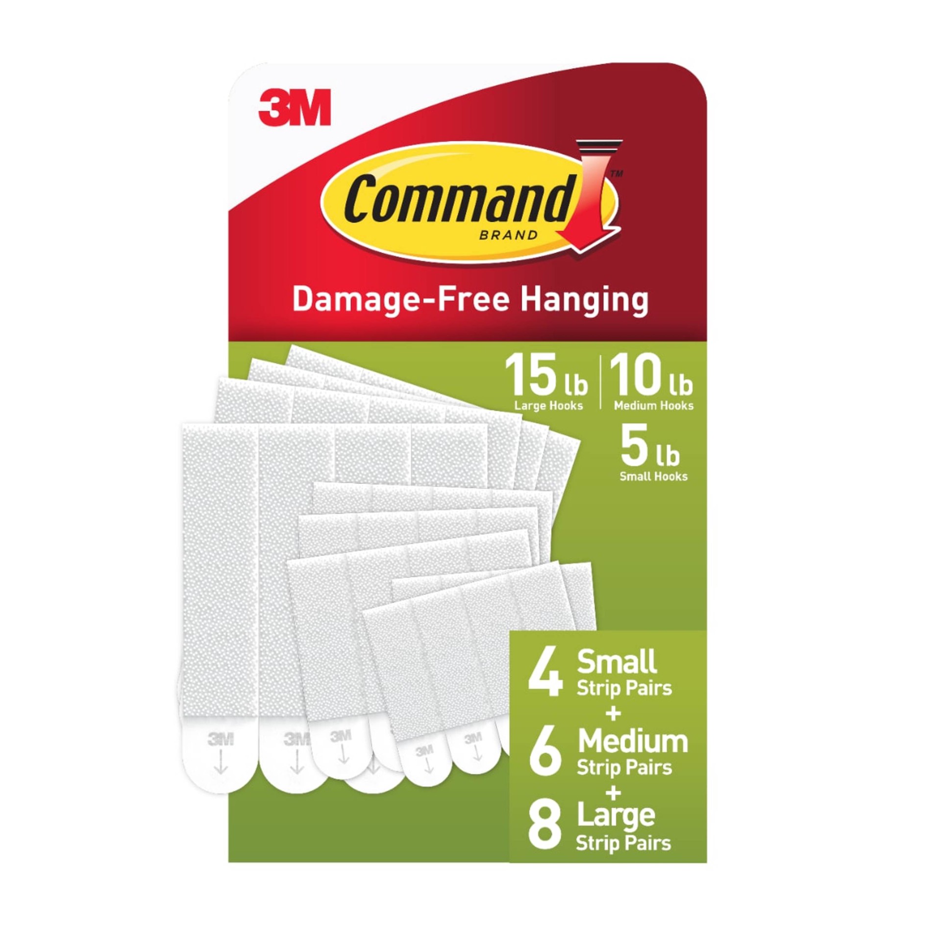 slide 4 of 6, Command Foam 15-lb Capacity Damage-free picture hanger 18 - Pack, 1 ct