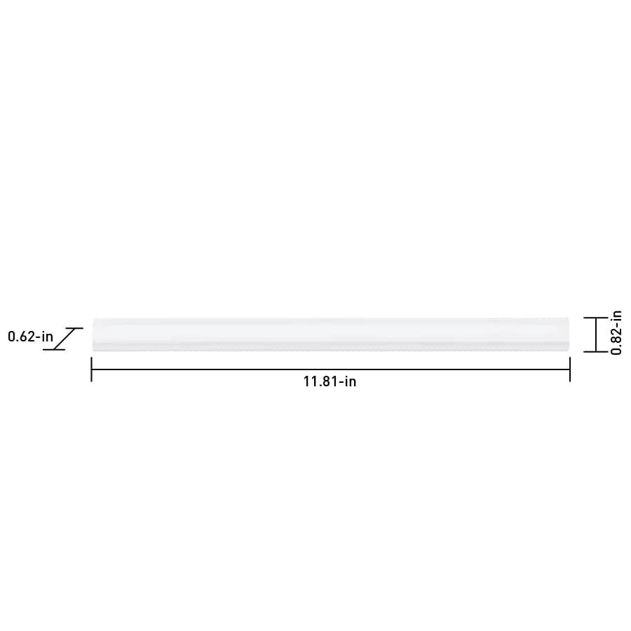 slide 6 of 6, Satori Hudson Brilliant White Contempo 1-in x 12-in Glossy Ceramic Pencil Tile, 1 ct