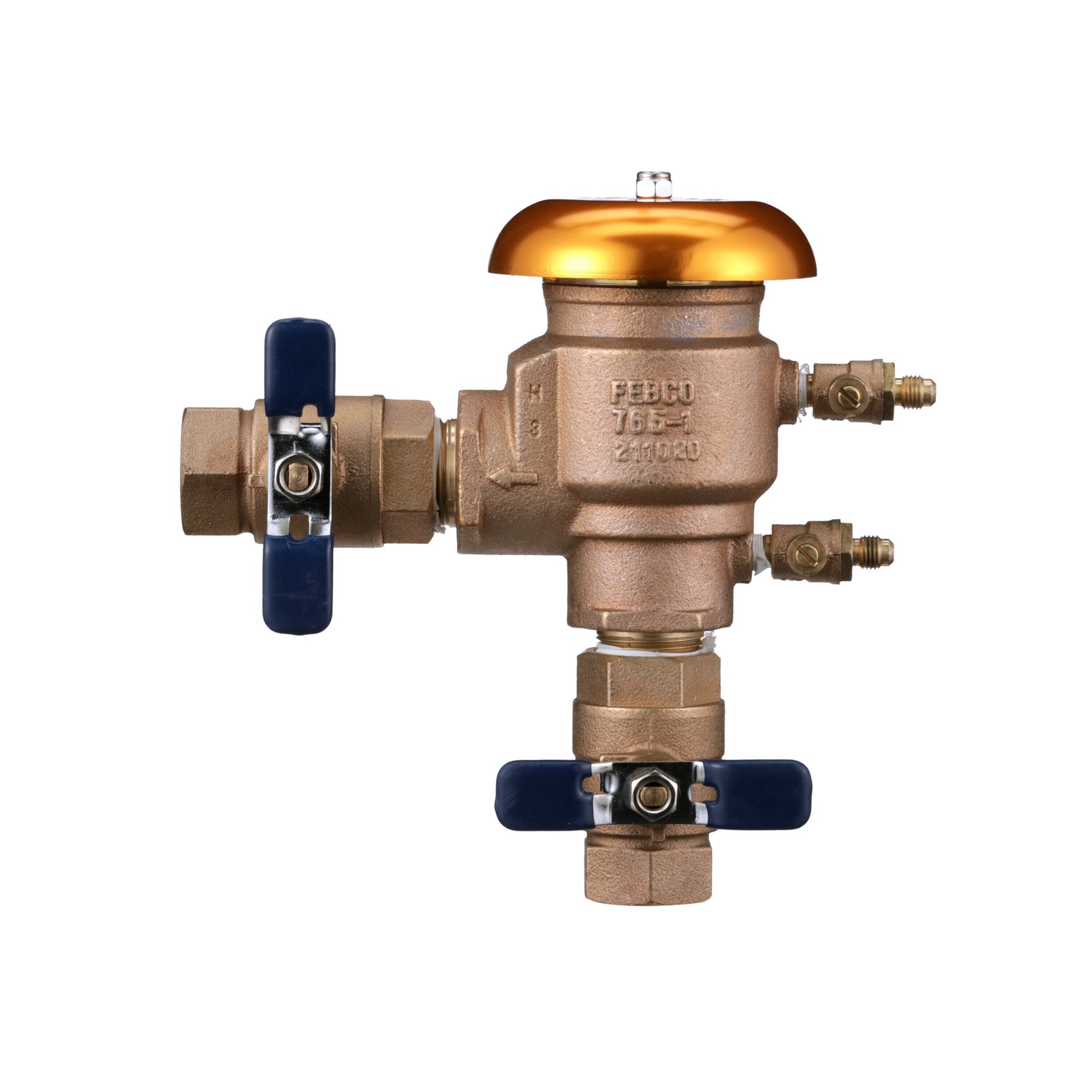 slide 1 of 1, FEBCO 1 In Bronze Pressure Vacuum Breaker With Quarter Turn Shutoff And Tee Handles, 1 ct