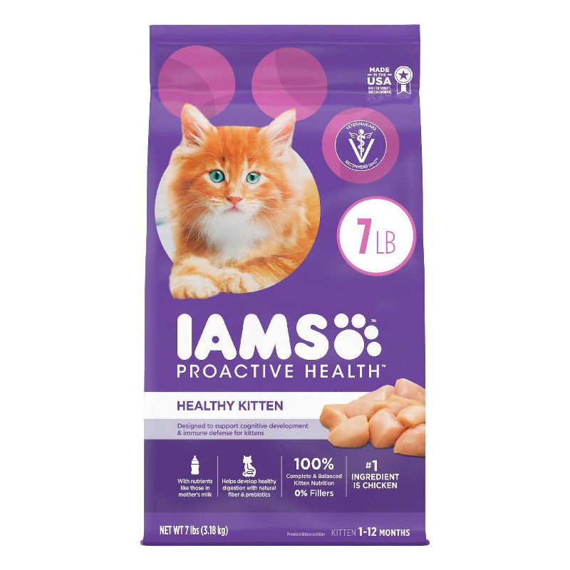 slide 1 of 11, IAMS Proactive Health with Chicken Kitten Premium Dry Cat Food - 7lbs, 7 lb