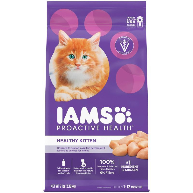 slide 1 of 10, IAMS Proactive Health with Chicken Kitten Premium Dry Cat Food - 7lbs, 7 lb