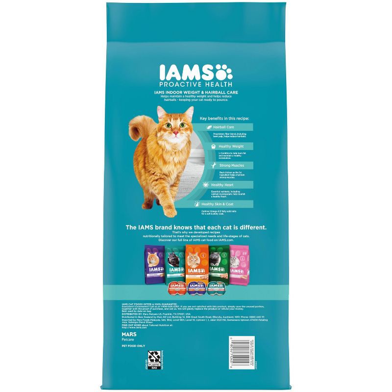 slide 2 of 10, IAMS Proactive Health Weight Control and Hairball Care with Chicken and Turkey Flavor Indoor Dry Cat Food - 7lbs, 7 lb