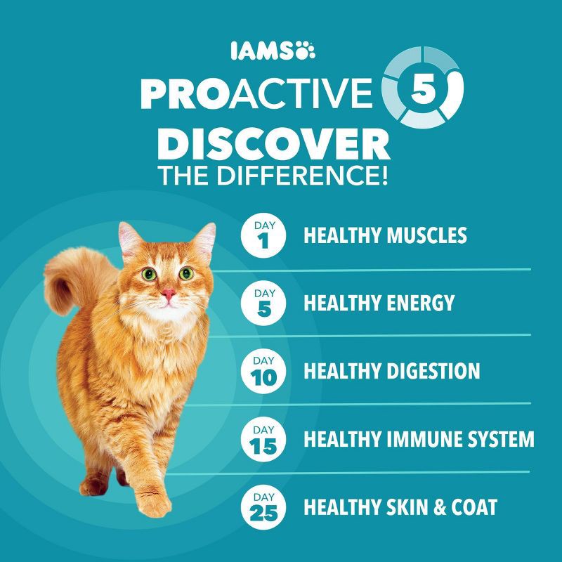 slide 4 of 12, IAMS Proactive Health Weight Control and Hairball Care with Chicken and Turkey Flavor Indoor Dry Cat Food - 7lbs, 7 lb