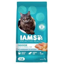 IAMS Proactive Health Weight Control and Hairball Care with Chicken and Turkey Flavor Indoor Dry Cat Food - 7lbs