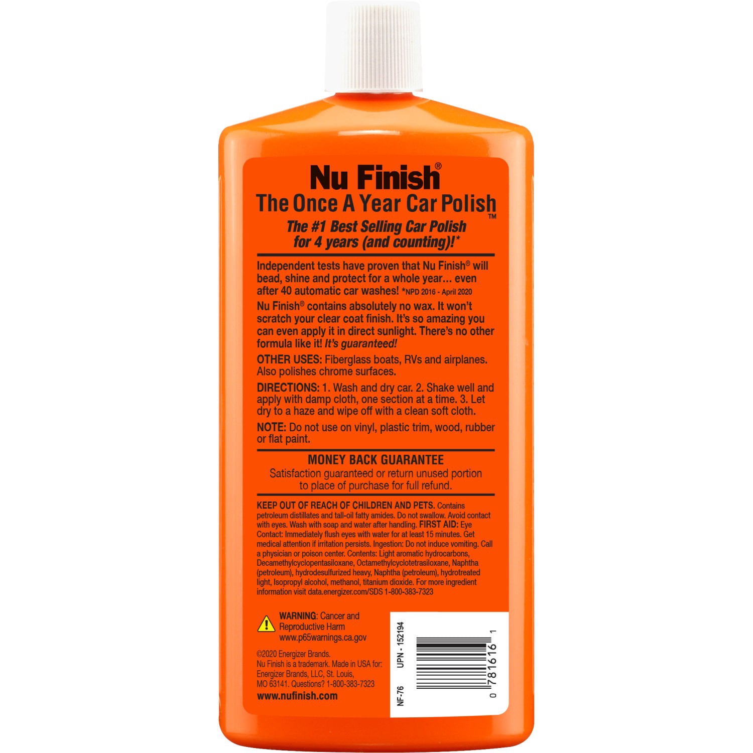 slide 2 of 6, Nu Finish NuFinish 16 -fl oz Liquid Car Exterior Cleaner, 1 ct