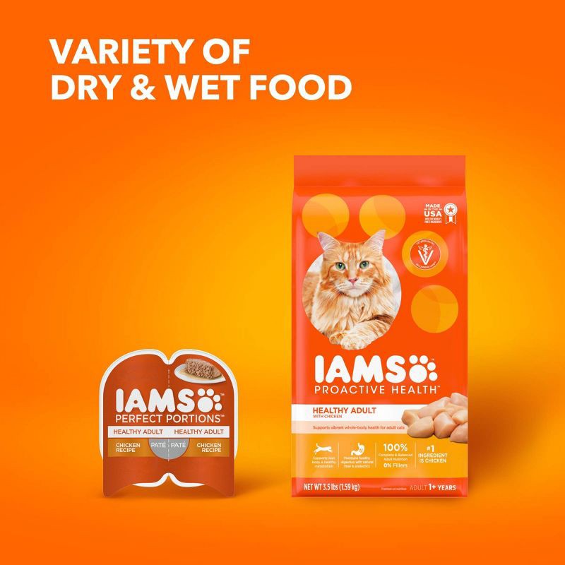 slide 9 of 10, IAMS Proactive Health Chicken Flavor Dry Cat Food - 3.5lbs, 3.5 lb