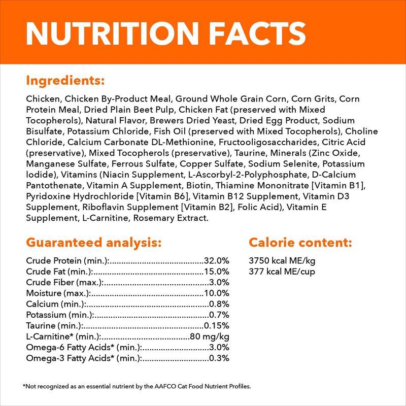 slide 10 of 10, IAMS Proactive Health Chicken Flavor Dry Cat Food - 3.5lbs, 3.5 lb
