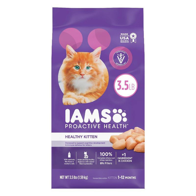 slide 1 of 11, IAMS Proactive Health with Chicken Kitten Premium Dry Cat Food - 3.5lbs, 3.5 lb