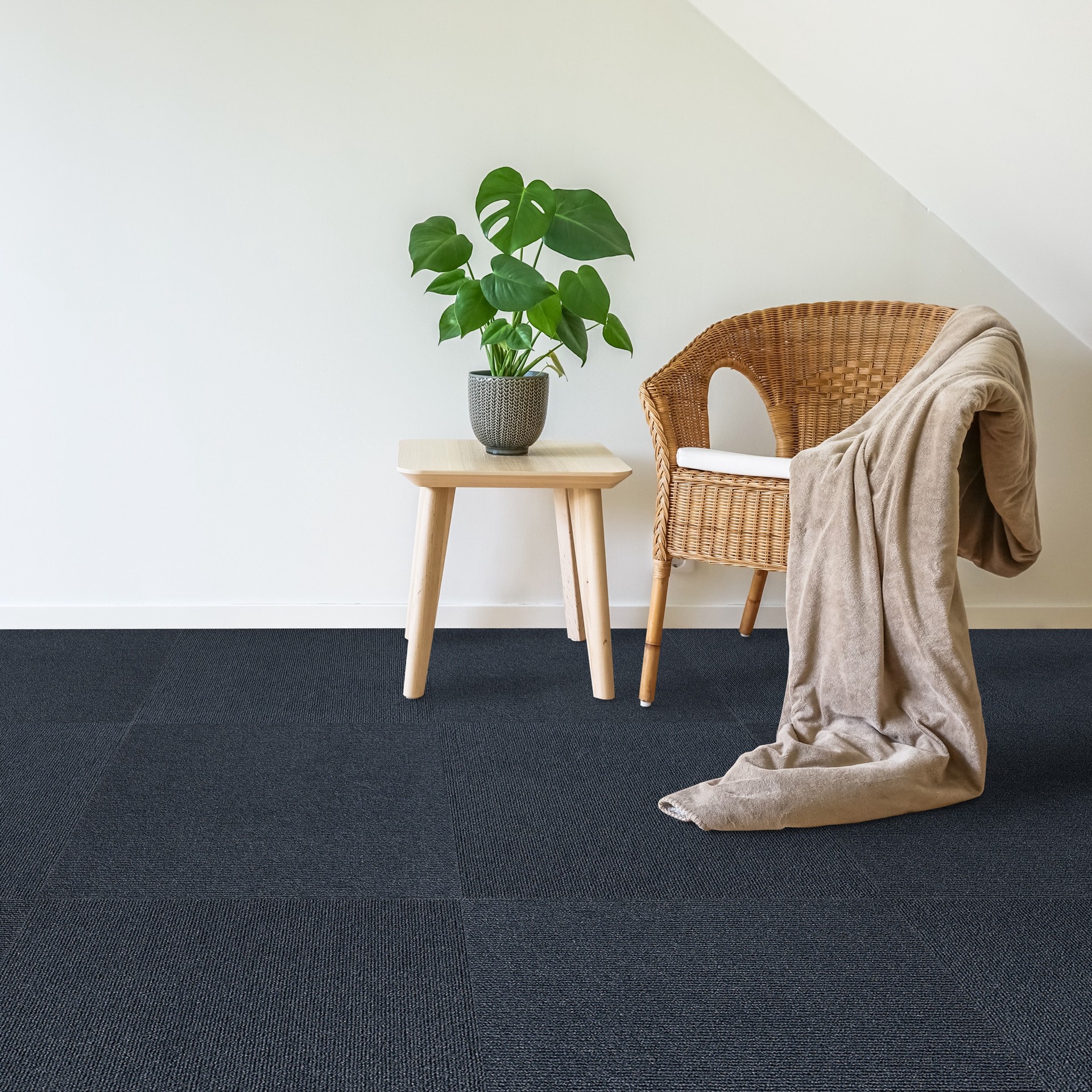 slide 2 of 6, Style Selections Varna 18-in x 18-in Ocean Blue Blue Residential Peel and stick Indoor or outdoor Carpet Tile ( 22.5-sq ft ), 1 ct