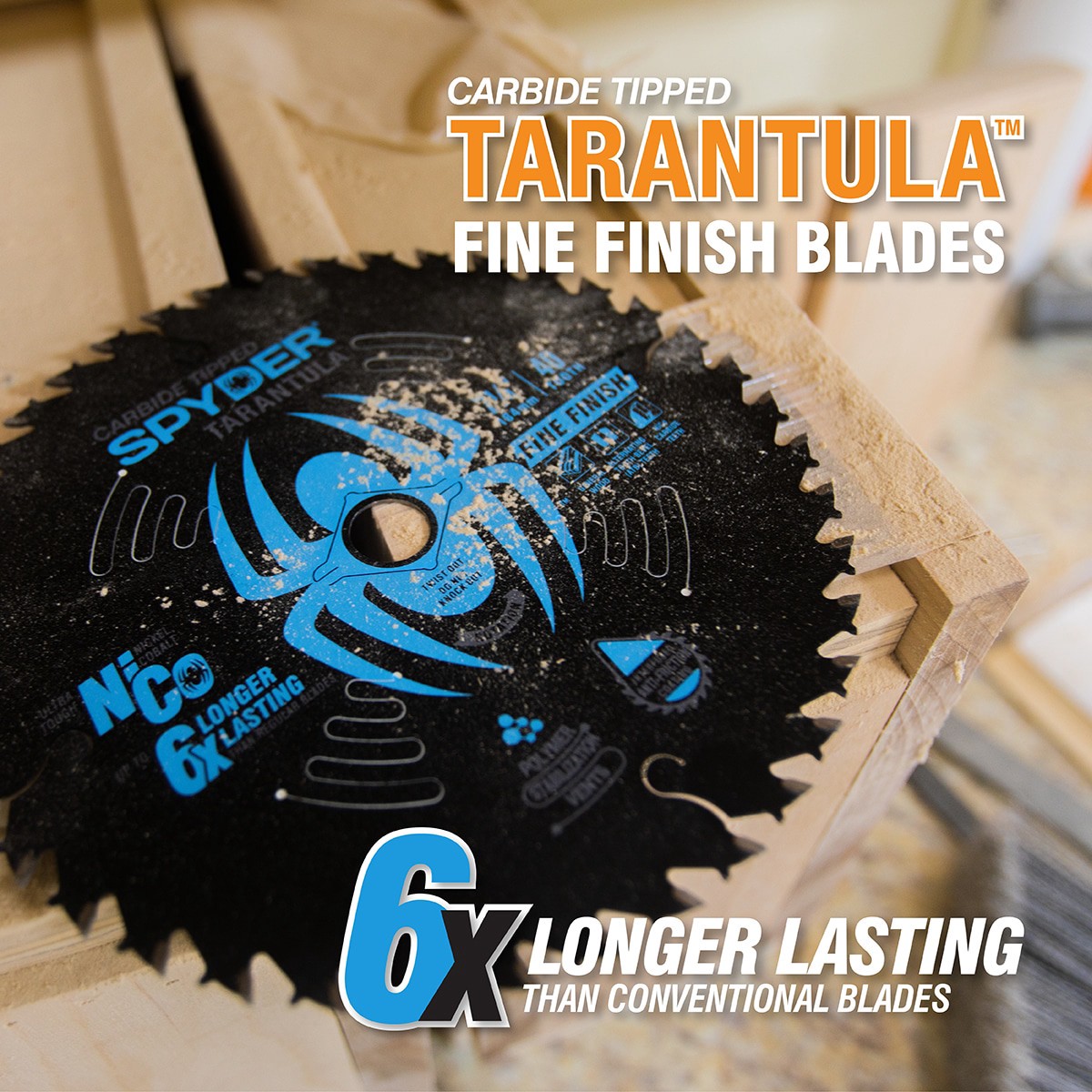 slide 2 of 6, Spyder Fine Finish 10-in 60-Tooth Fine Finish Tungsten Carbide-tipped Steel Miter/Table Saw Blade, 1 ct