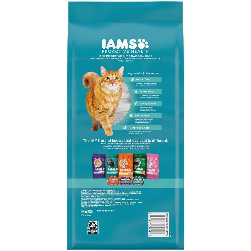 slide 2 of 10, IAMS Proactive Health Weight Control and Hairball Care with Chicken and Turkey Flavor Indoor Dry Cat Food - 3.5lbs, 3.5 lb