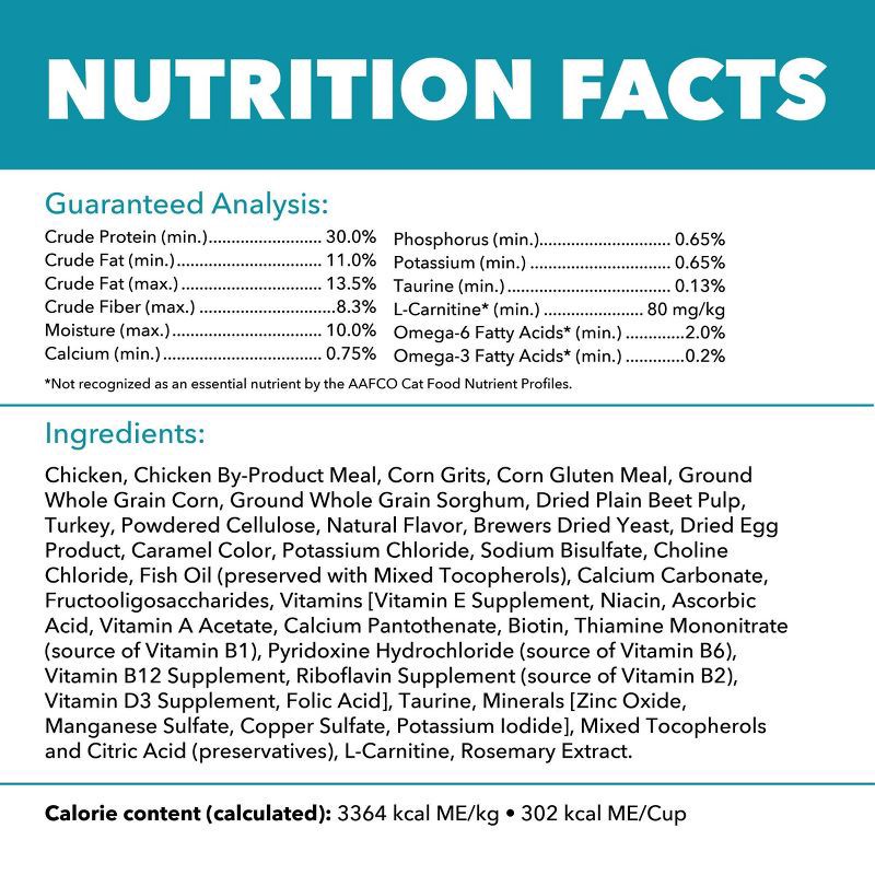 slide 9 of 12, IAMS Proactive Health Weight Control and Hairball Care with Chicken and Turkey Flavor Indoor Dry Cat Food - 3.5lbs, 3.5 lb