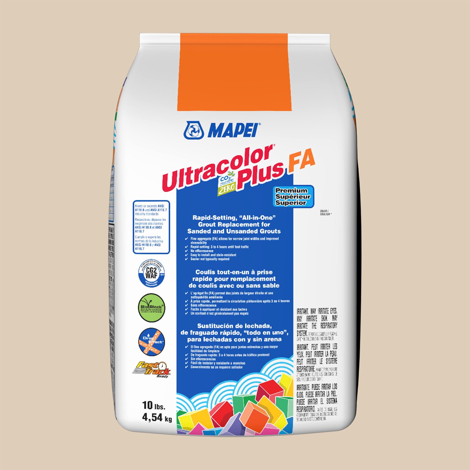 slide 1 of 6, MAPEI Ultracolor Plus FA Light Almond #5049 All-in-one Grout (10-lb), 1 ct