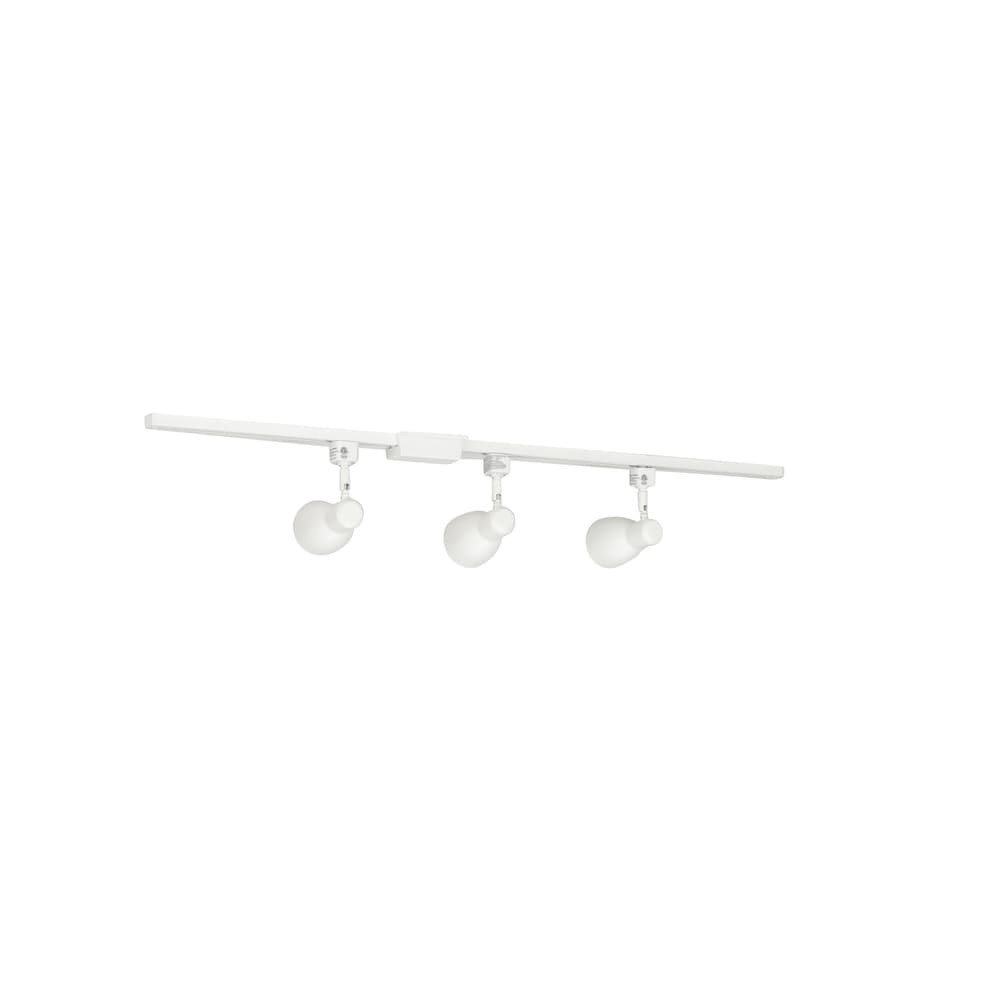 slide 3 of 5, Lithonia Lighting LTKNSTBF Series Track Kit 44.0-in 3 -Light Matte White Integrated Traditional Linear Track Lighting Kit with Step Pivoting Heads, 1 ct