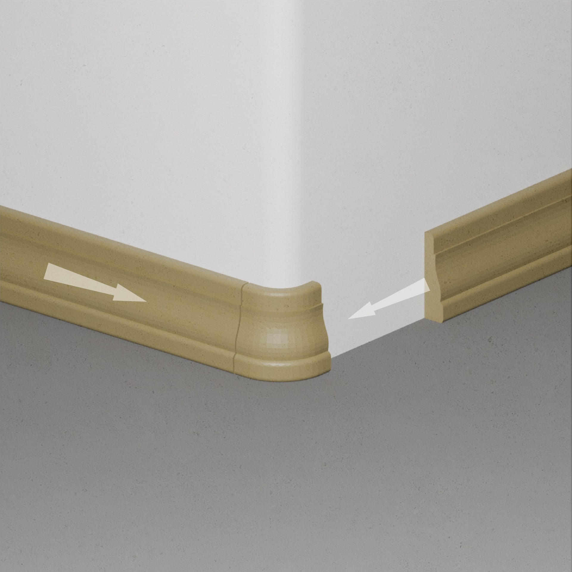 slide 5 of 6, RELIABILT 2-1/4-in x 9/16-in Interior Unfinished 356 Outside corner Baseboard Moulding Block, 1 ct