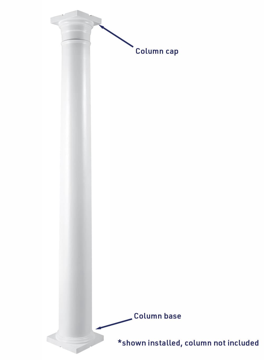 slide 3 of 6, Turncraft 8-in Polyurethane Column Cap and Base Kit, 1 ct