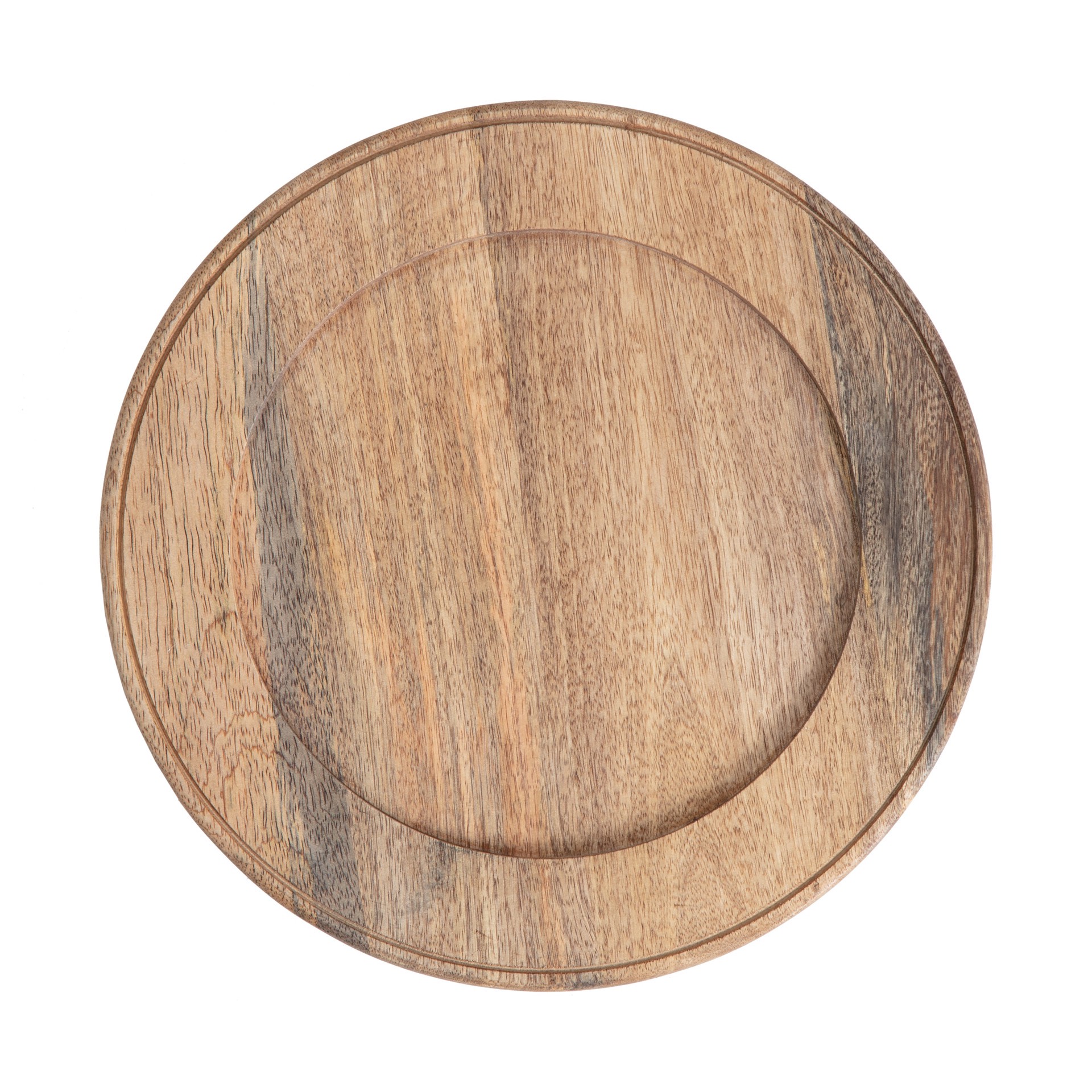 slide 1 of 6, allen + roth Brown Wood Coastal Decorative plate, 1 ct