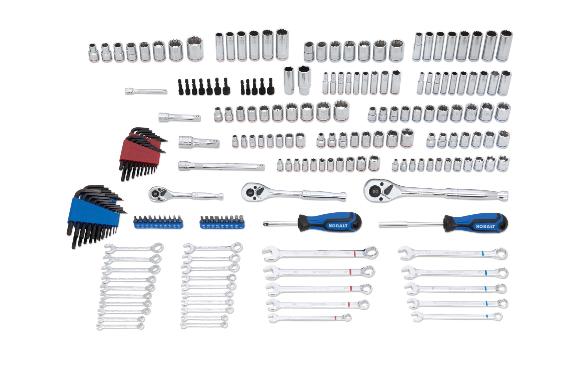slide 2 of 6, Kobalt 227 -Piece Standard (SAE) and Metric Mechanics Tool Set with Hard Case, 1 ct