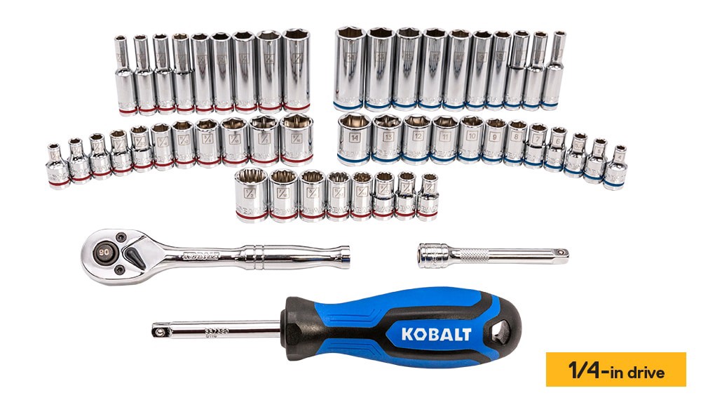 slide 3 of 6, Kobalt 227 -Piece Standard (SAE) and Metric Mechanics Tool Set with Hard Case, 1 ct